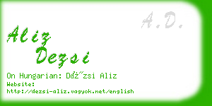 aliz dezsi business card